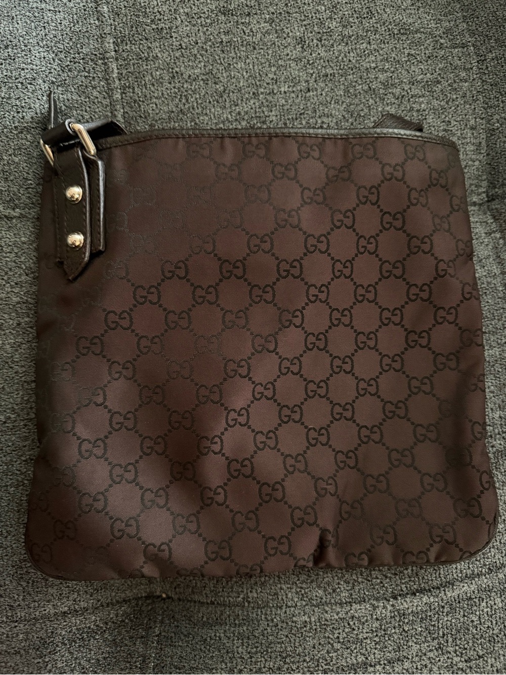 Gucci Nylon Leather Shoulder/Crossbody Bag